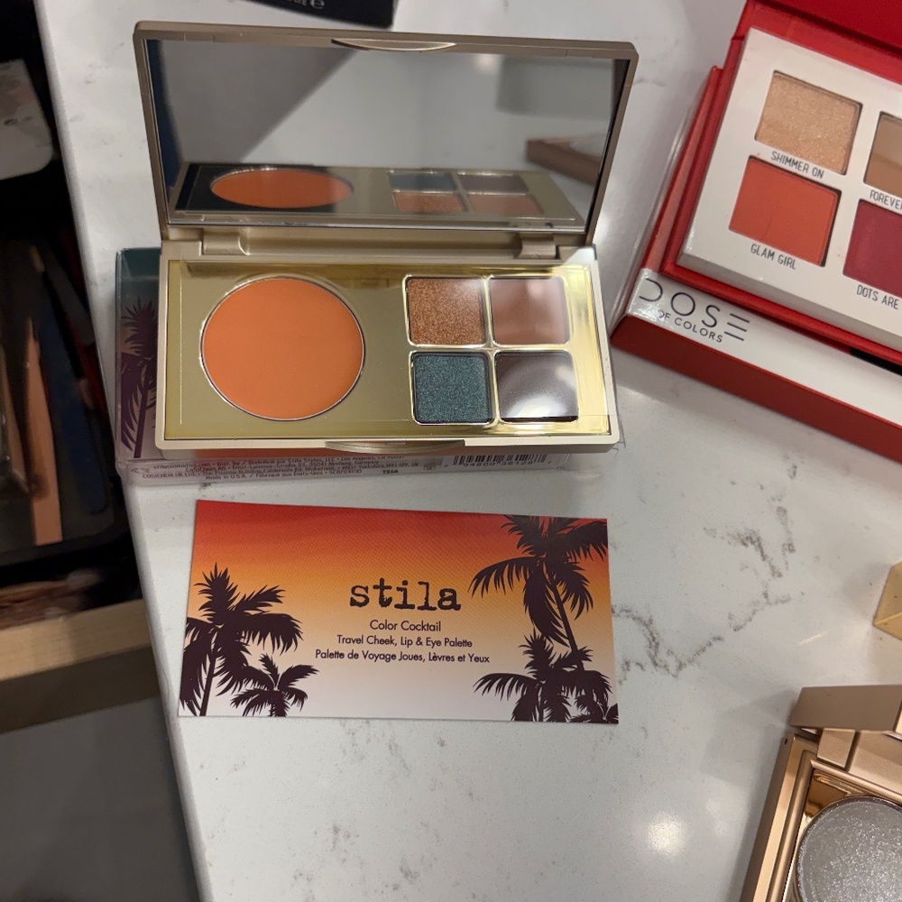 NIB Stila Color Cocktail Cheek Lip and Eye Palette NIB